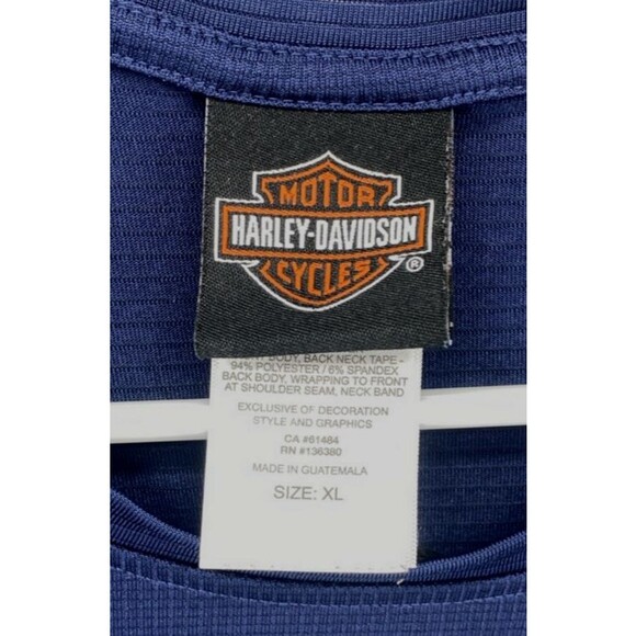 Harley Davidson HD Tank Top Mens XL Motorcycle Blue Oxford Alabama Cheaha Nylon - Picture 5 of 7